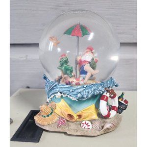 Sankyo Snow Globe Beached Themed Santa And Alligator